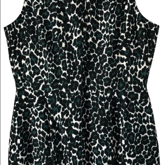 J. Crew green/black/white cheetah print sleeveless dress. - Picture 8 of 14